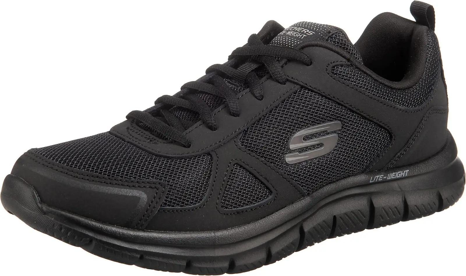 Skechers mugavad mustad nahk‑efektiga vabaajajalatsid 52631