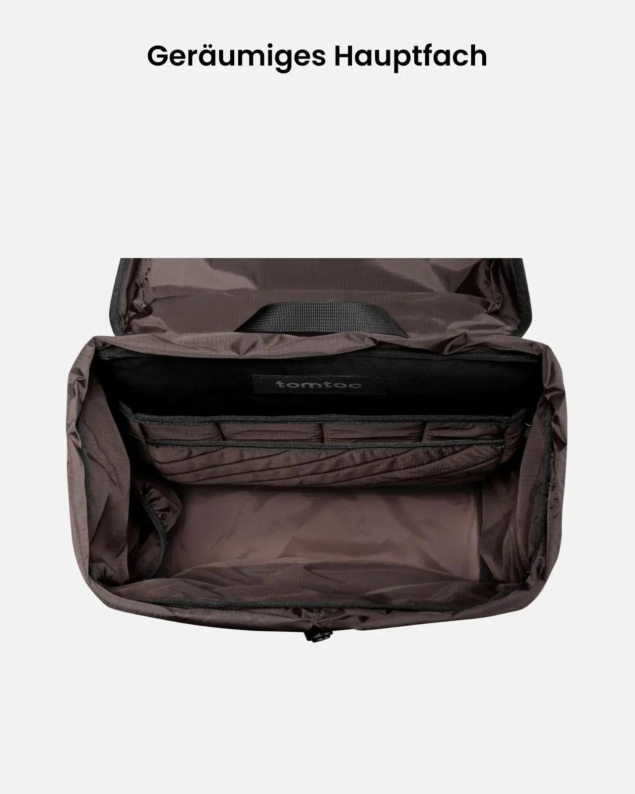 tomtoc stiilne vintage sülearvutikott 13–15,6″ 22L – kasutusnäide