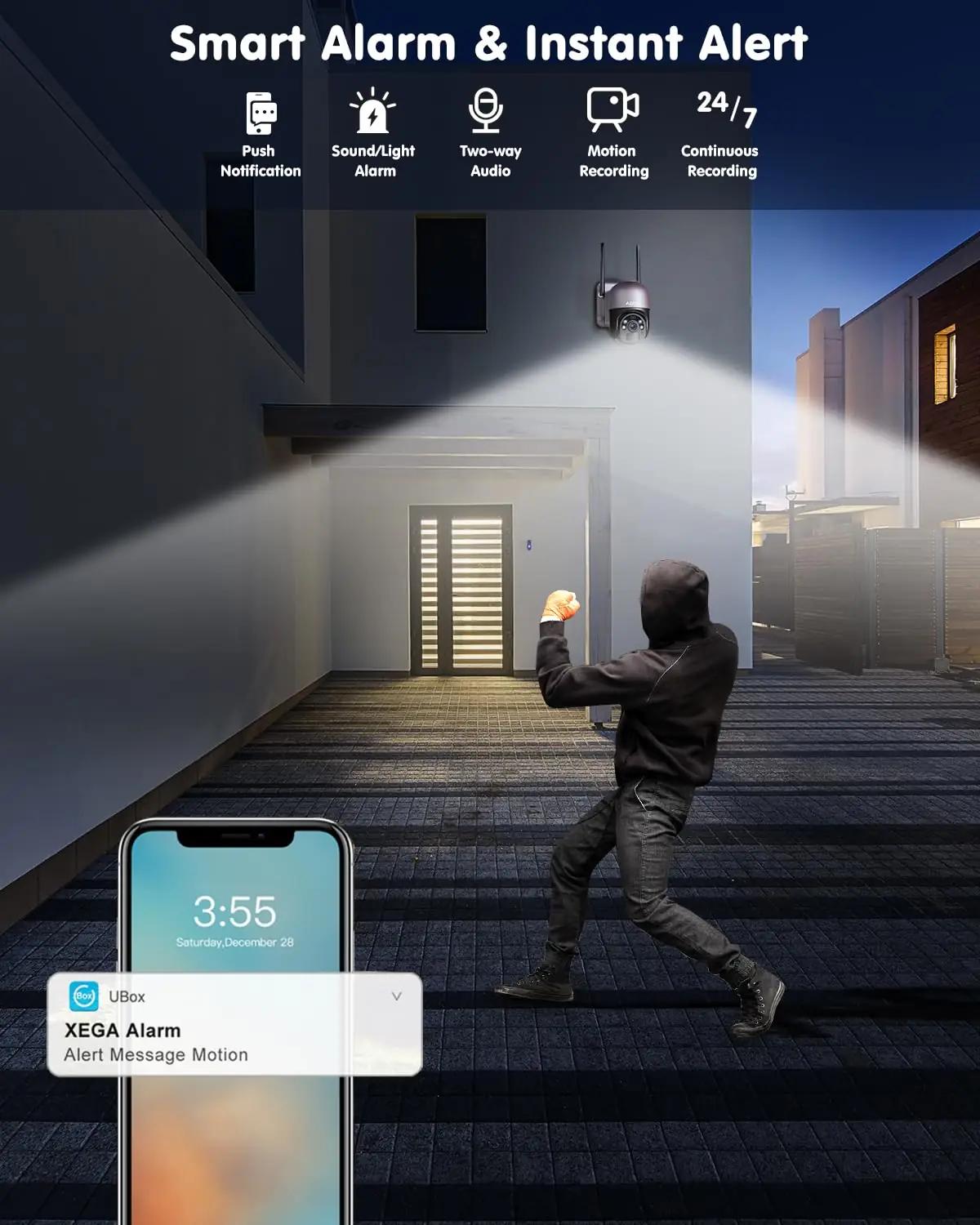 Xega päikeseelekter turvakaamera 4G SIM-iga — iseseisev valve – lisavaade