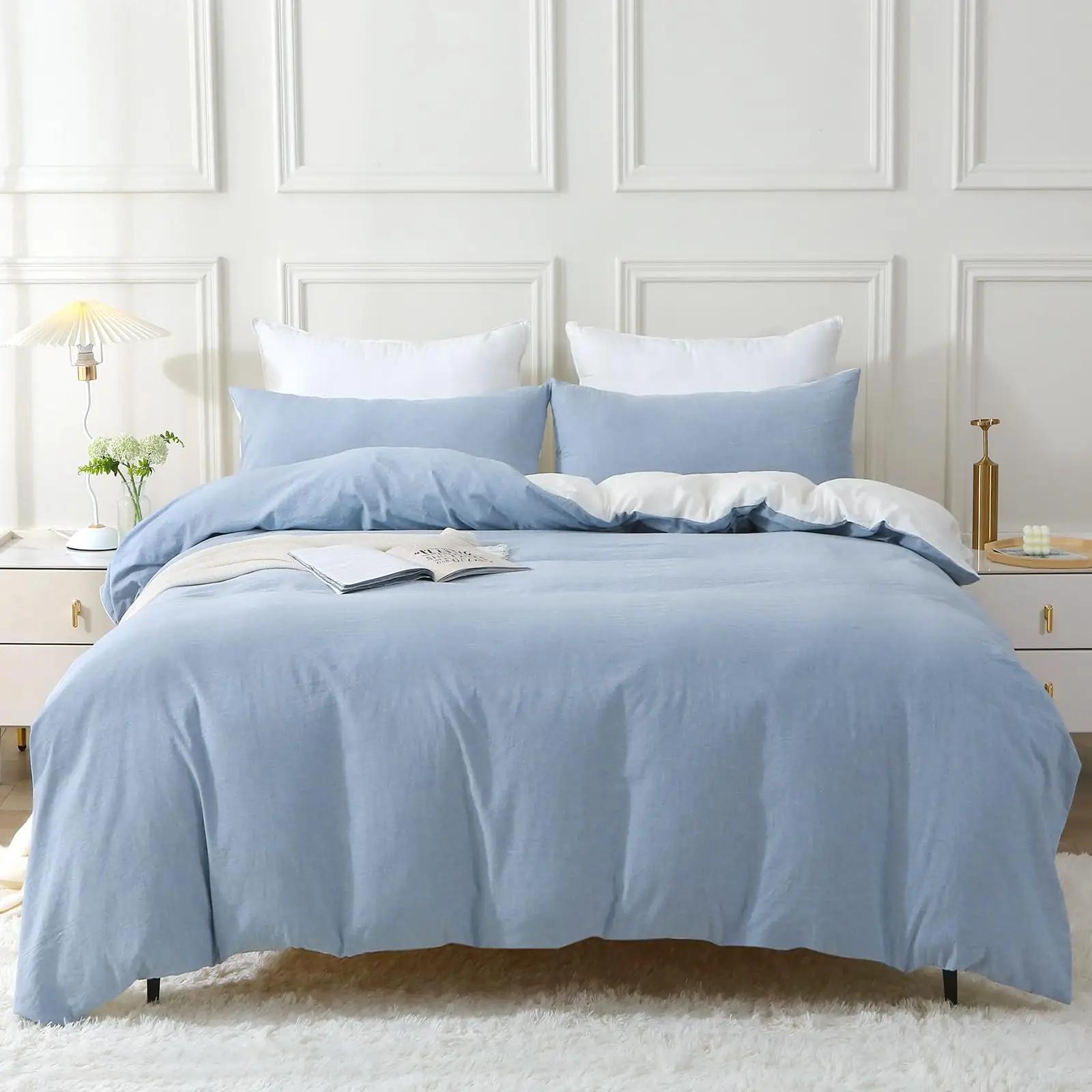 SOULFUL puuvillane voodipesu 240×260 — pehme sinine komplekt