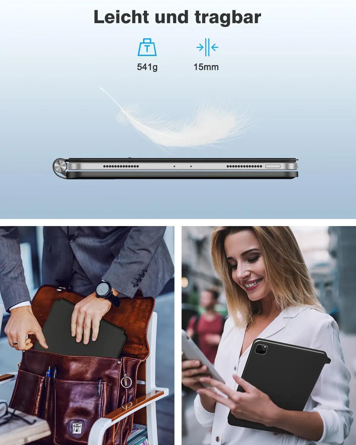 TECURS must PU-klappkate iPad Air/Pro jaoks – lisavaade