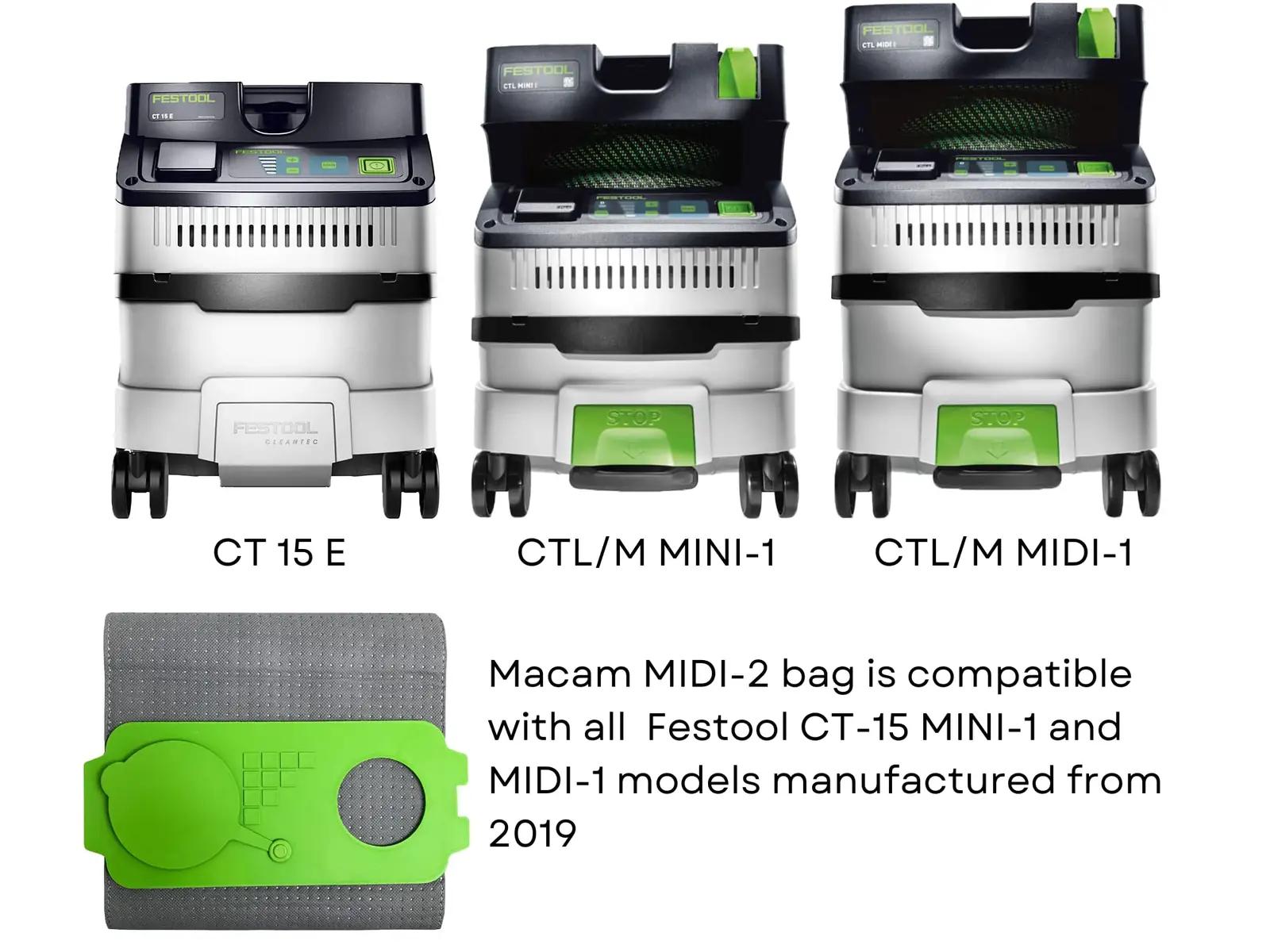 Macam kestev pestav tolmukott polyesterist — sobib Festoolile – detailne vaade