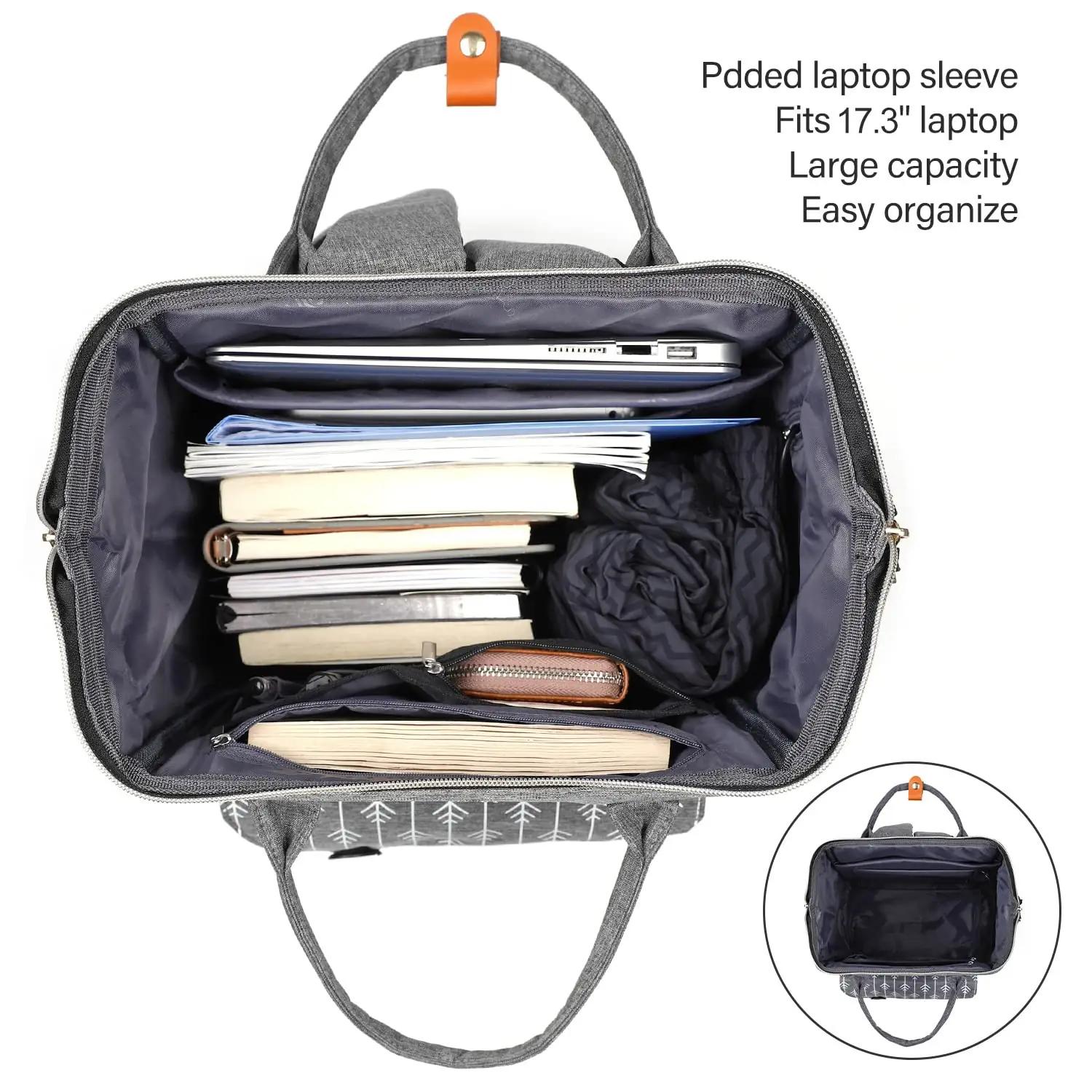 RJEU elegantne polyester seljakott 17,3″ sülearvutile – lisavaade