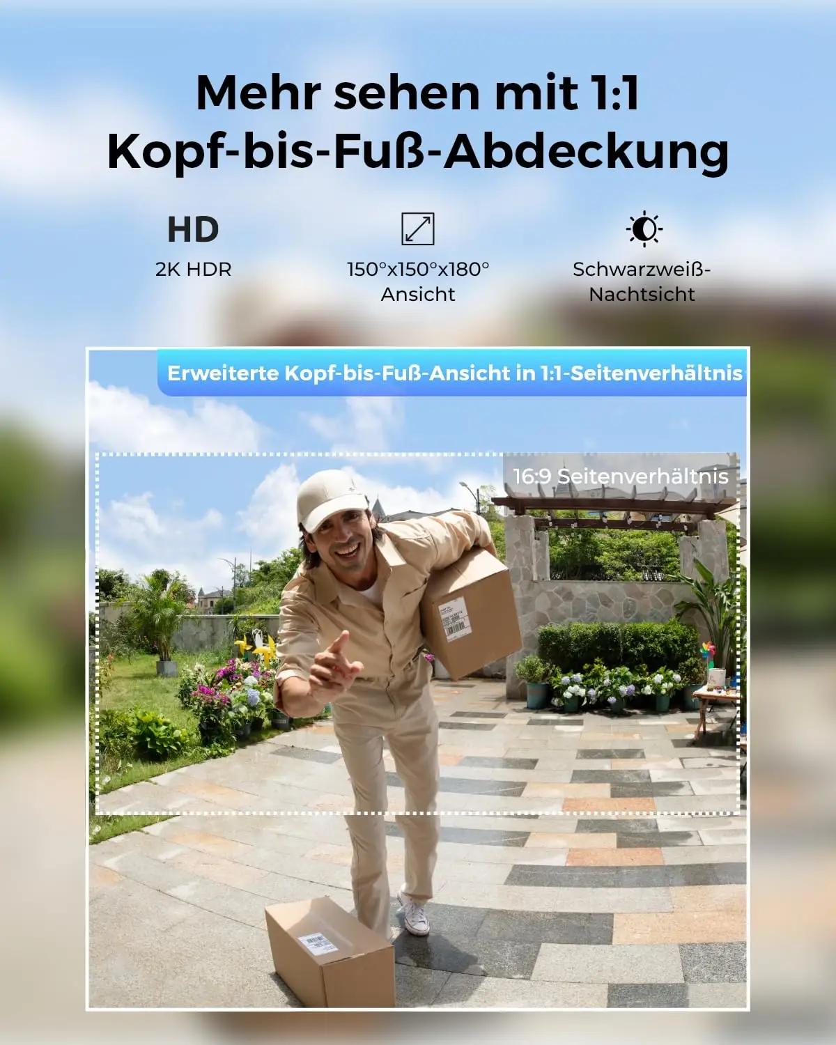 Reolink turvakõne: 2K akuga videotürklingel väljaspidiseks – pakend ja tarvikud