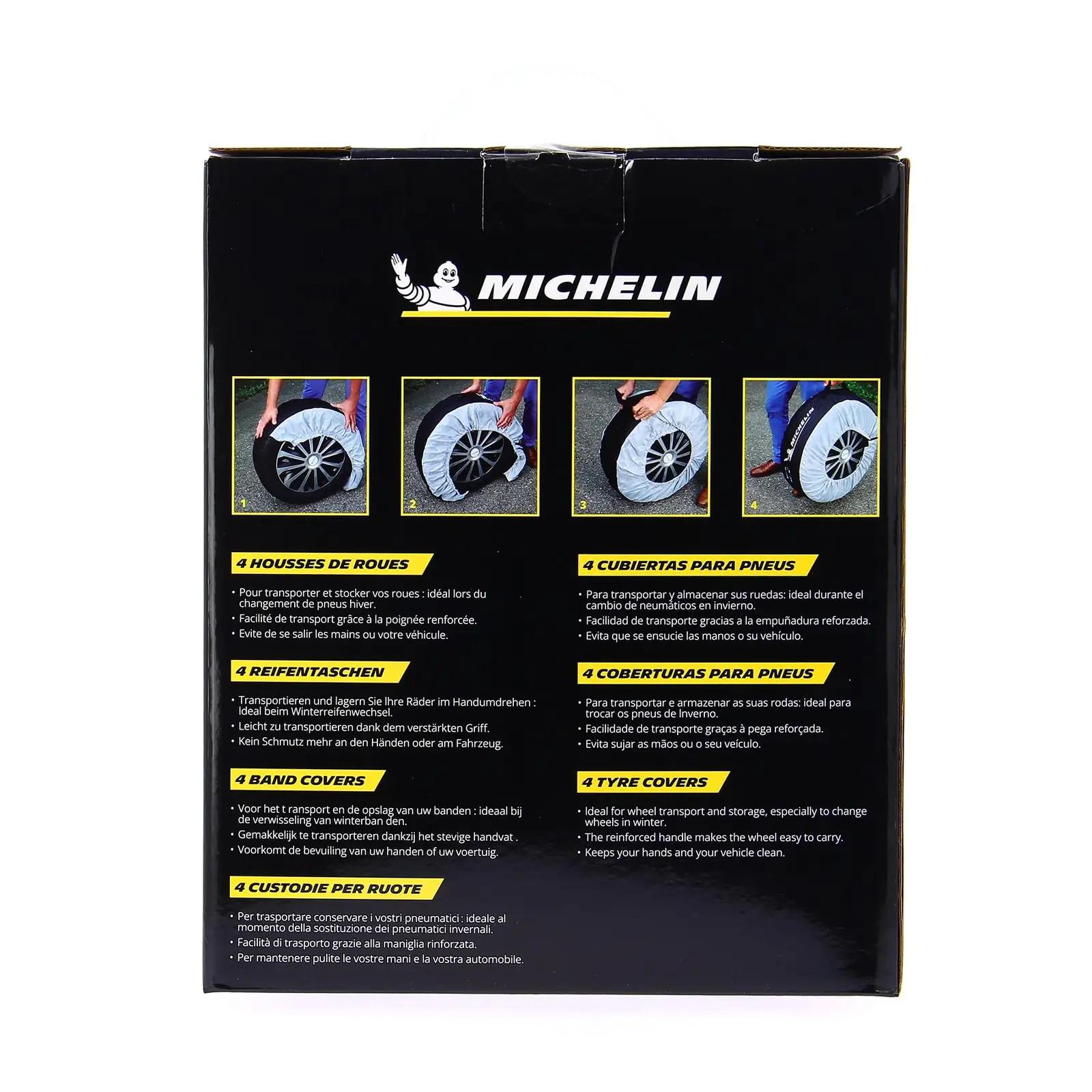 MICHELIN tugev nailonrehvikott 4 rehvale – kaitsev kate – kasutusnäide