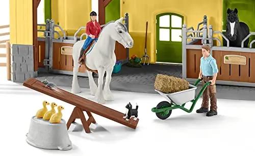 SCHLEICH mängukomplekt – realistlik hobusetall lastele – pilt 12