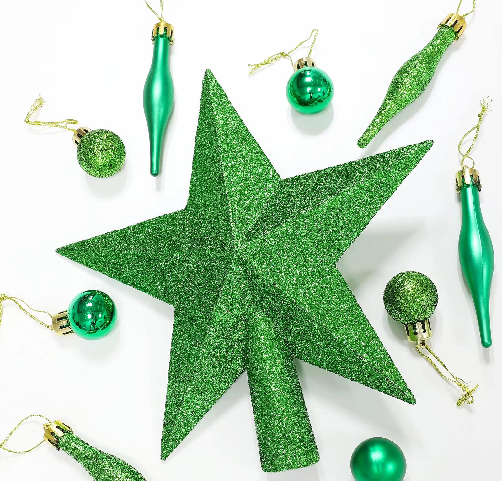 Christmas Concepts smaragdroheline puumatš oksakroon 20cm – detailne vaade