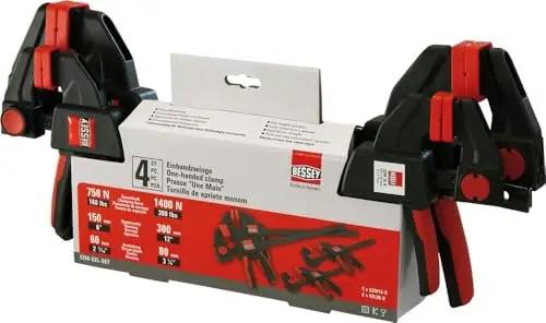 BESSEY metallist ühekäeline pingikomplekt – detailne vaade
