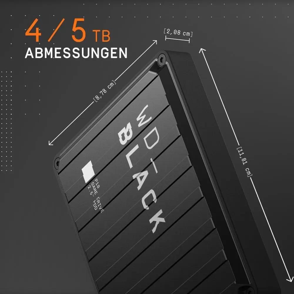 WD_BLACK tugev ja kaasaskantav 5TB mängukõvaketas – pakend ja tarvikud