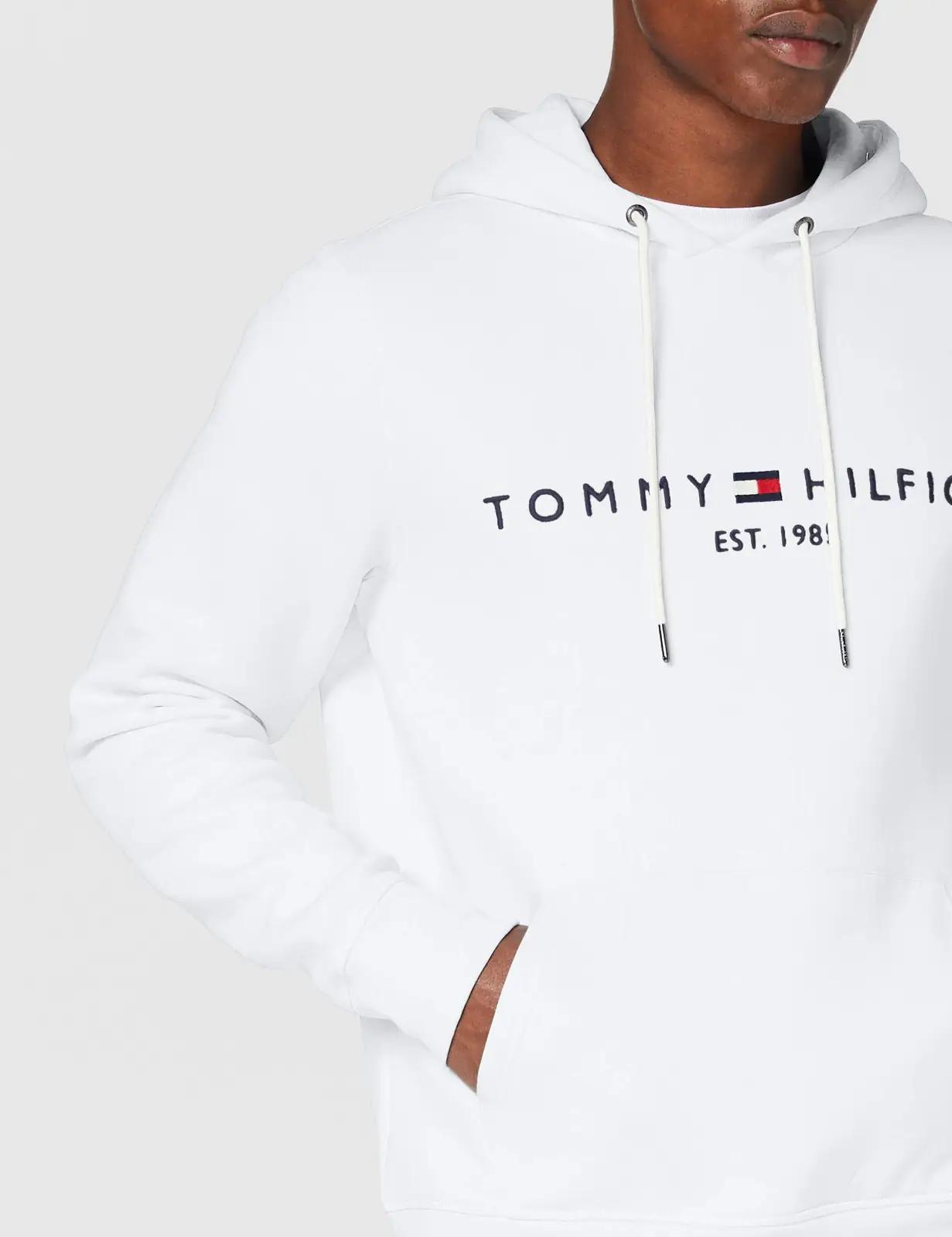 Tommy Hilfiger valge kapuutsiga meeste pusser – pakend ja tarvikud