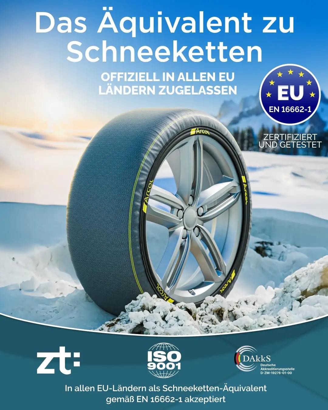 ARCOL Technica vastupidavad lumisokid autole – lihtne paigaldus – detailne vaade