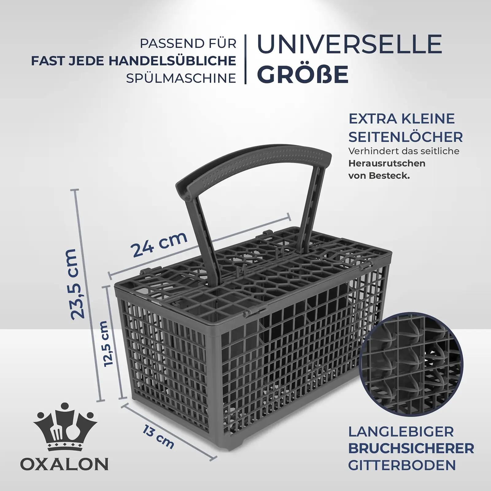 OXALON universaalne nõude- ja kahvlikorv vastupidavast plastikust – detailne vaade