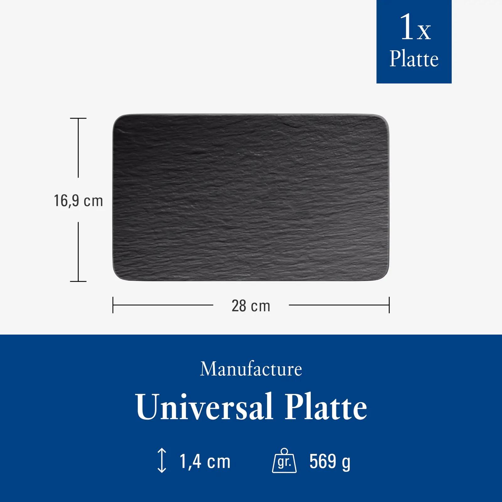 Villeroy & Boch elegantne must servierplaat – premium porzellan – pakend ja tarvikud