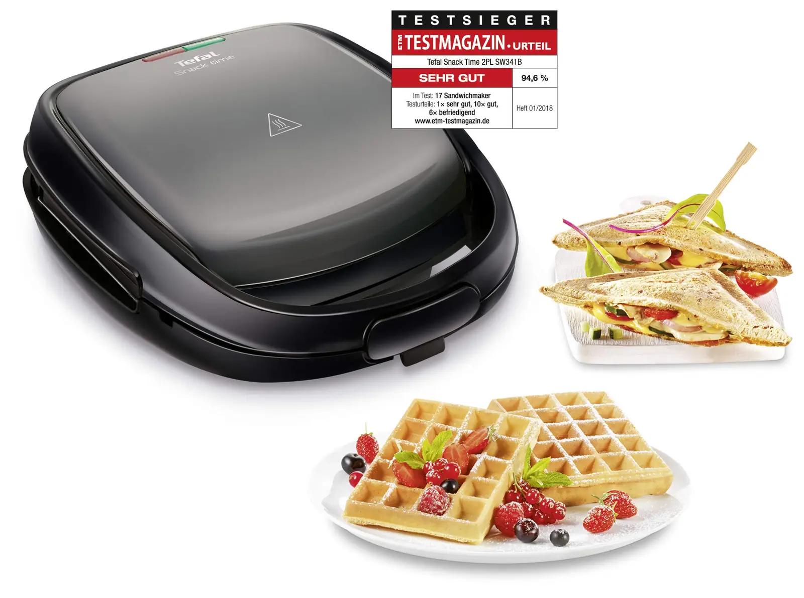 Tefal vastupidav kombiseade: vahvlija sandwich-toaster koduseks – pakend ja tarvikud