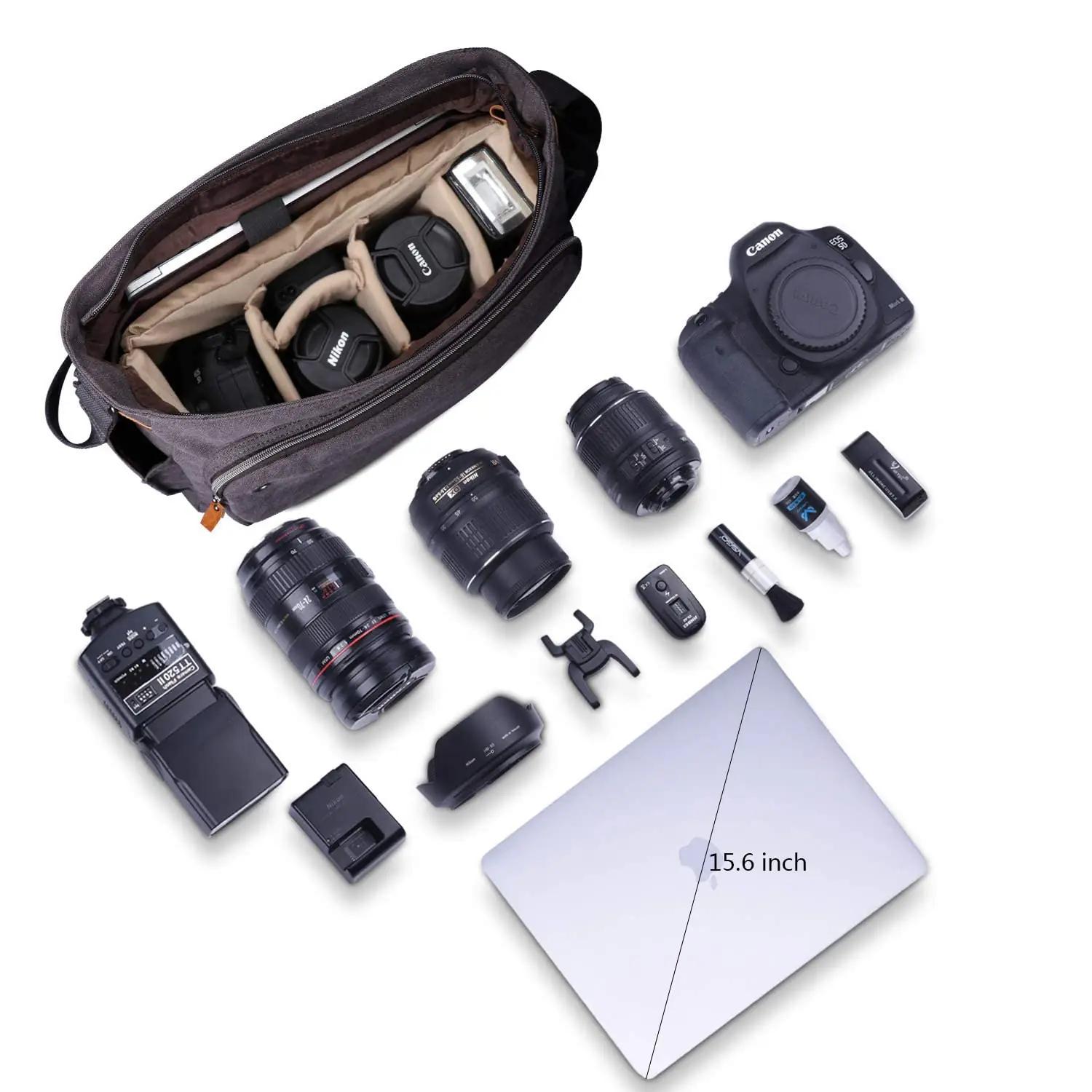 ESTARER veekindel kaamerakott canvasist — turvaline SLR/DSLR – pakend ja tarvikud