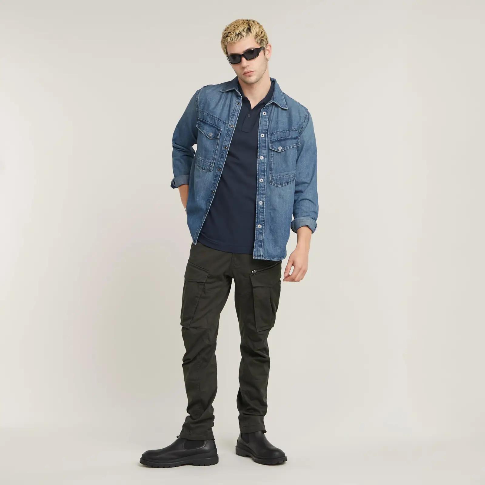 G-STAR stiilne polomees – kerge polüester ja slim fit kasu – pakend ja tarvikud