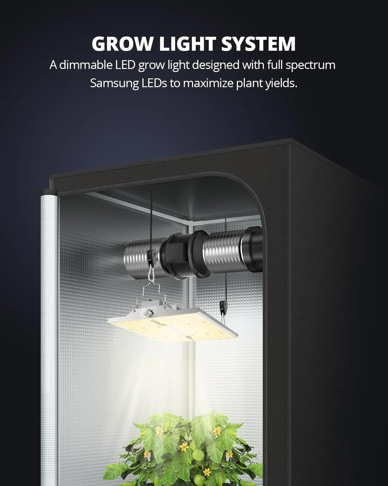 VIPARSPECTRA LED kasvulamp XS1000 — täis­spekter alumiiniumkorpus – pilt 8