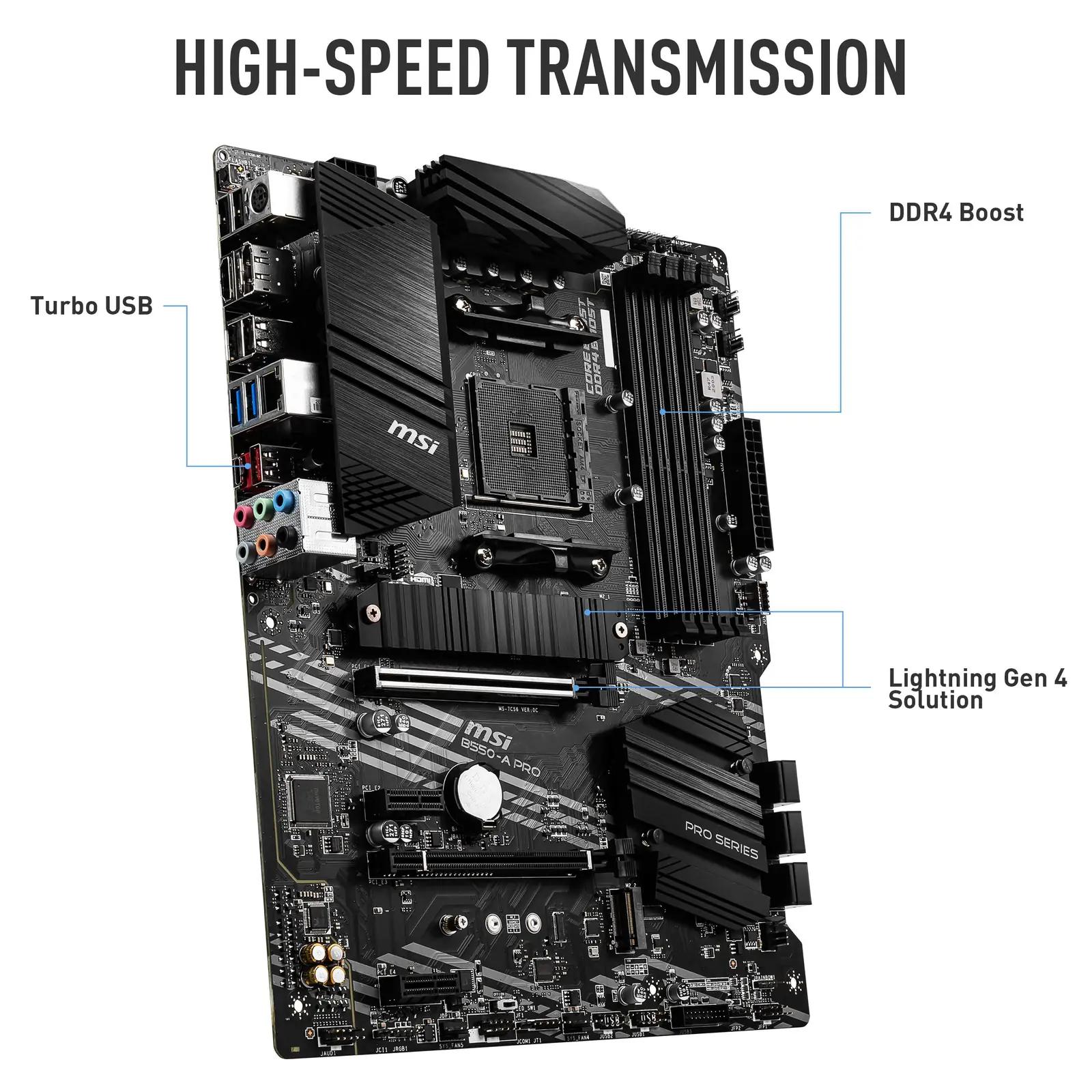 MSI emaplaat B550-A PRO — vastupidav ATX ja DDR4 tugi – kasutusnäide