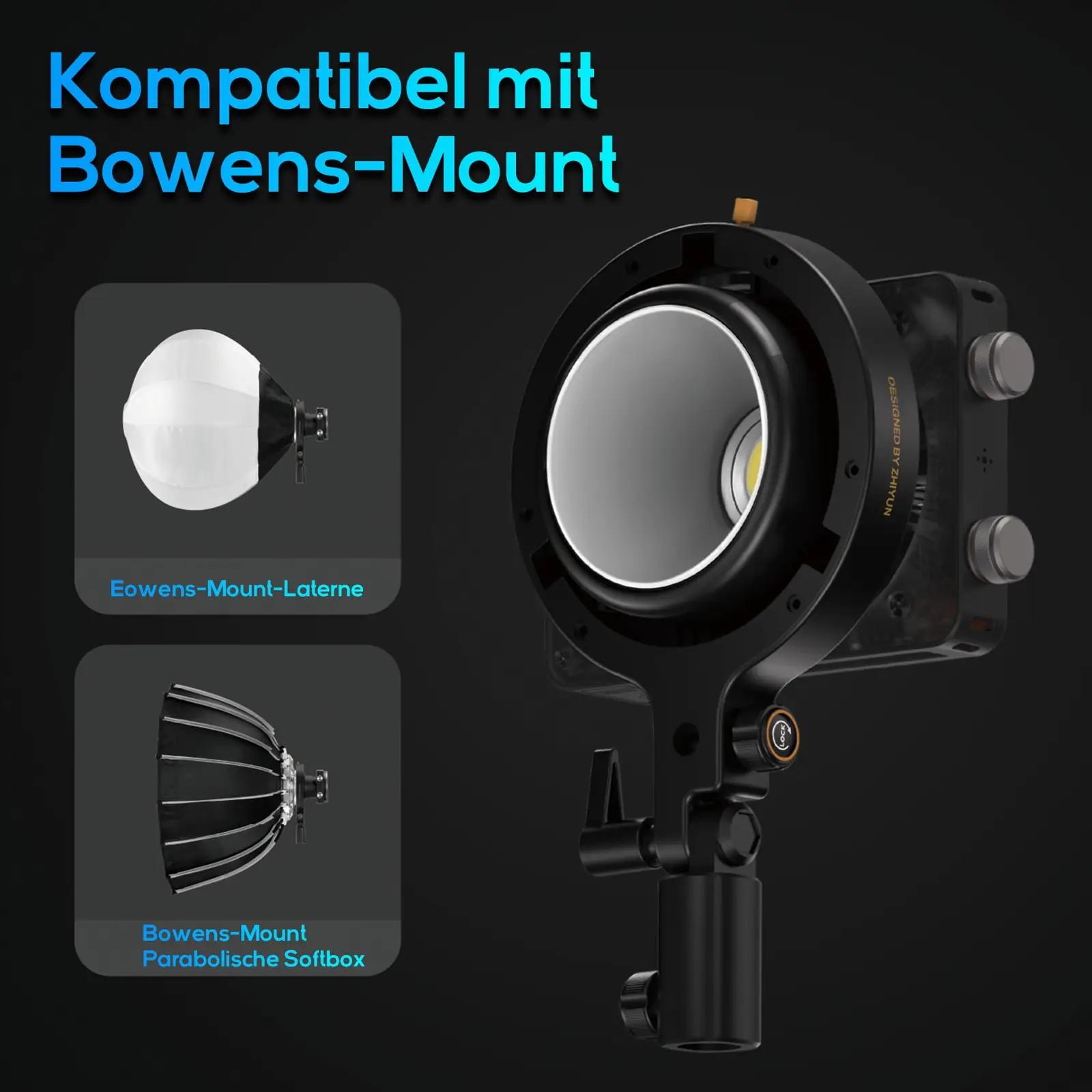 ZHIYUN tugev 100 W COB videovalgusti koos akuga ja Bowens – pilt 6