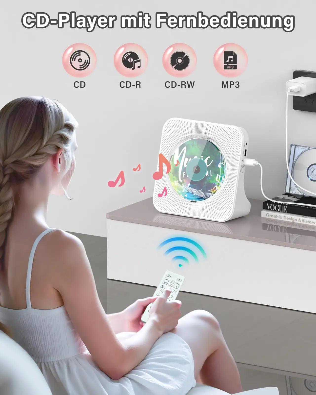 Greadio kaasaskantav CD-mängija Bluetoothiga – pakend ja tarvikud