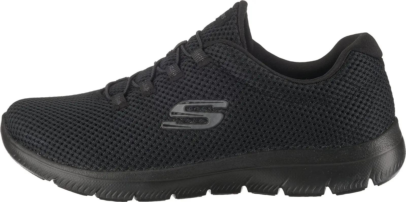 Skechers must polyester nurgapealne vabaajajalats – detailne vaade
