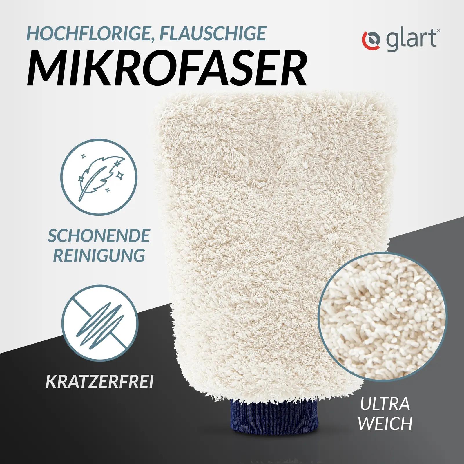 Glart pehme mikrofiberkinnas auto pesuks — 3 tk komplekt – detailne vaade