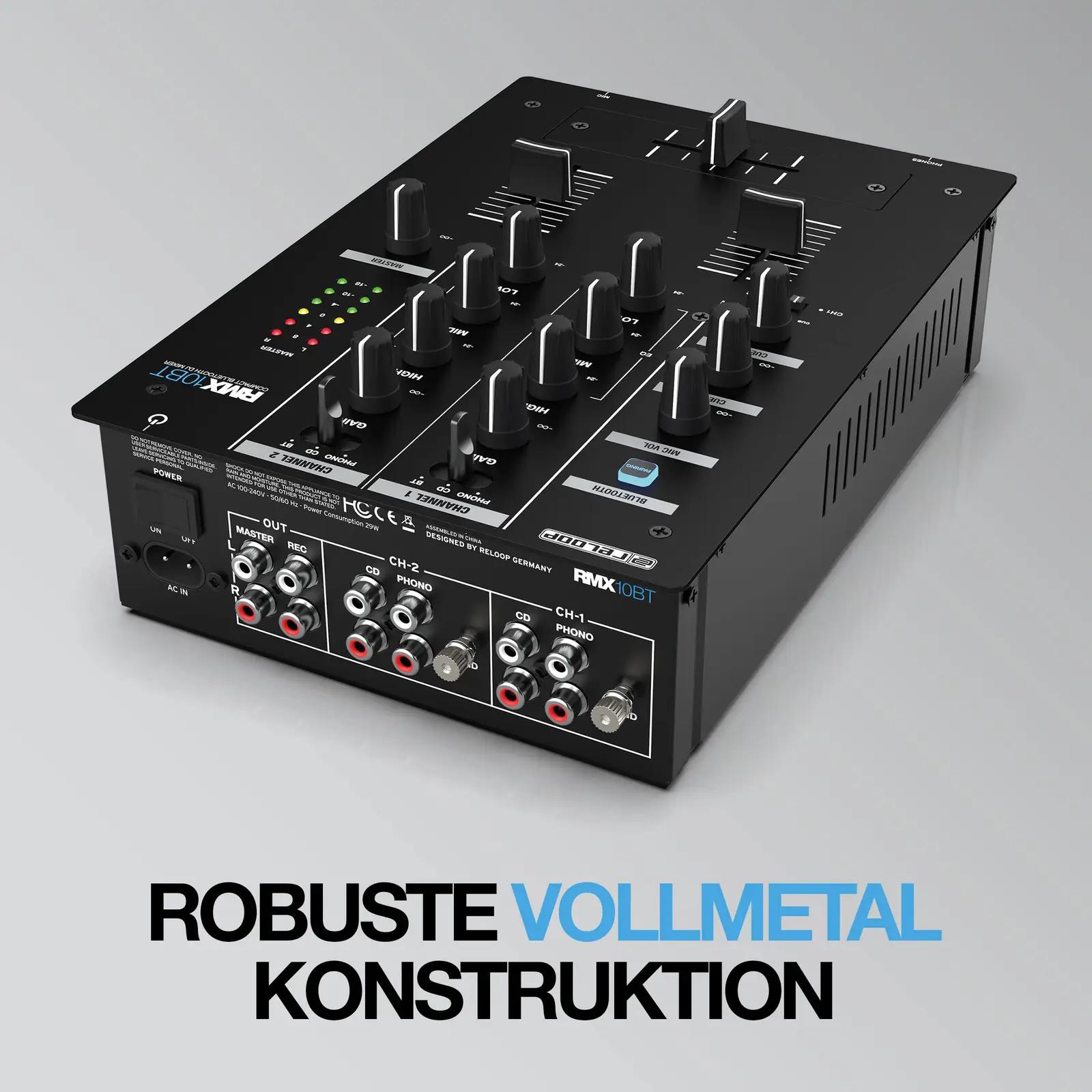 Reloop kahekanaliline Bluetooth DJ-mixer — kompaktne ja – pakend ja tarvikud