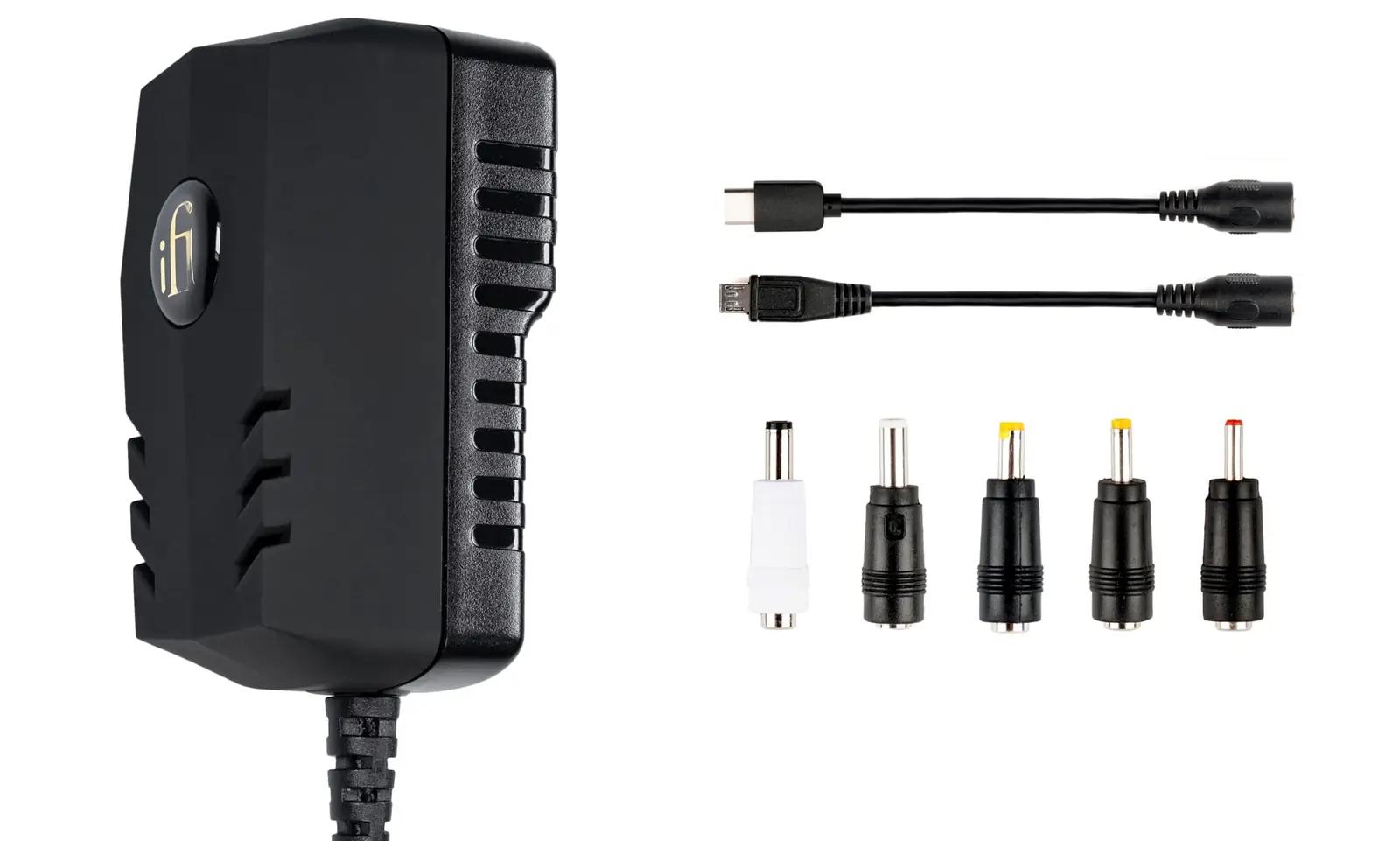IFI iPower2 vaikne audioline toide — universaalne 5V/2.5A – pakend ja tarvikud