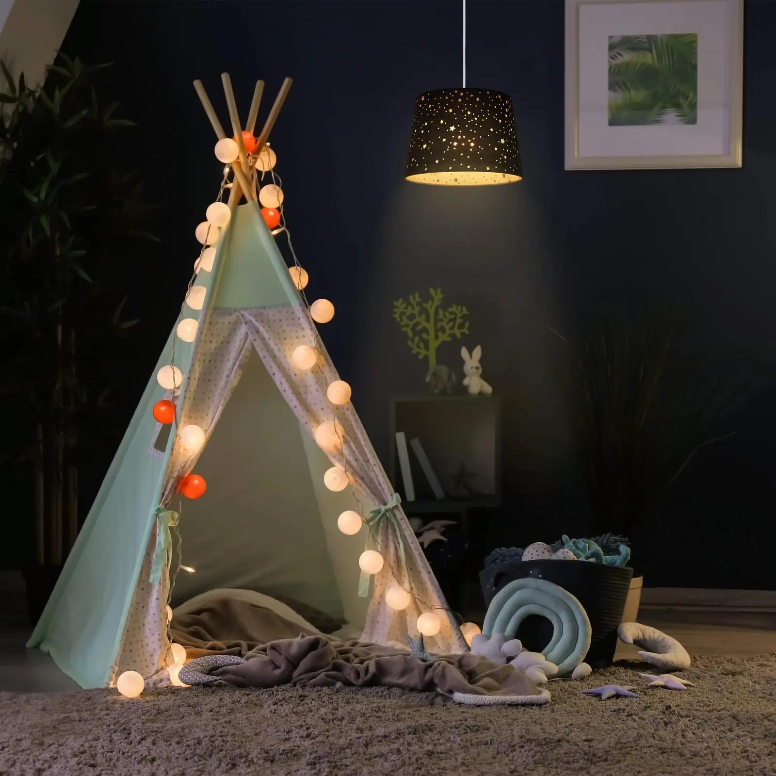 Relaxdays roosa lastenurkade ripats-lamp – lisavaade