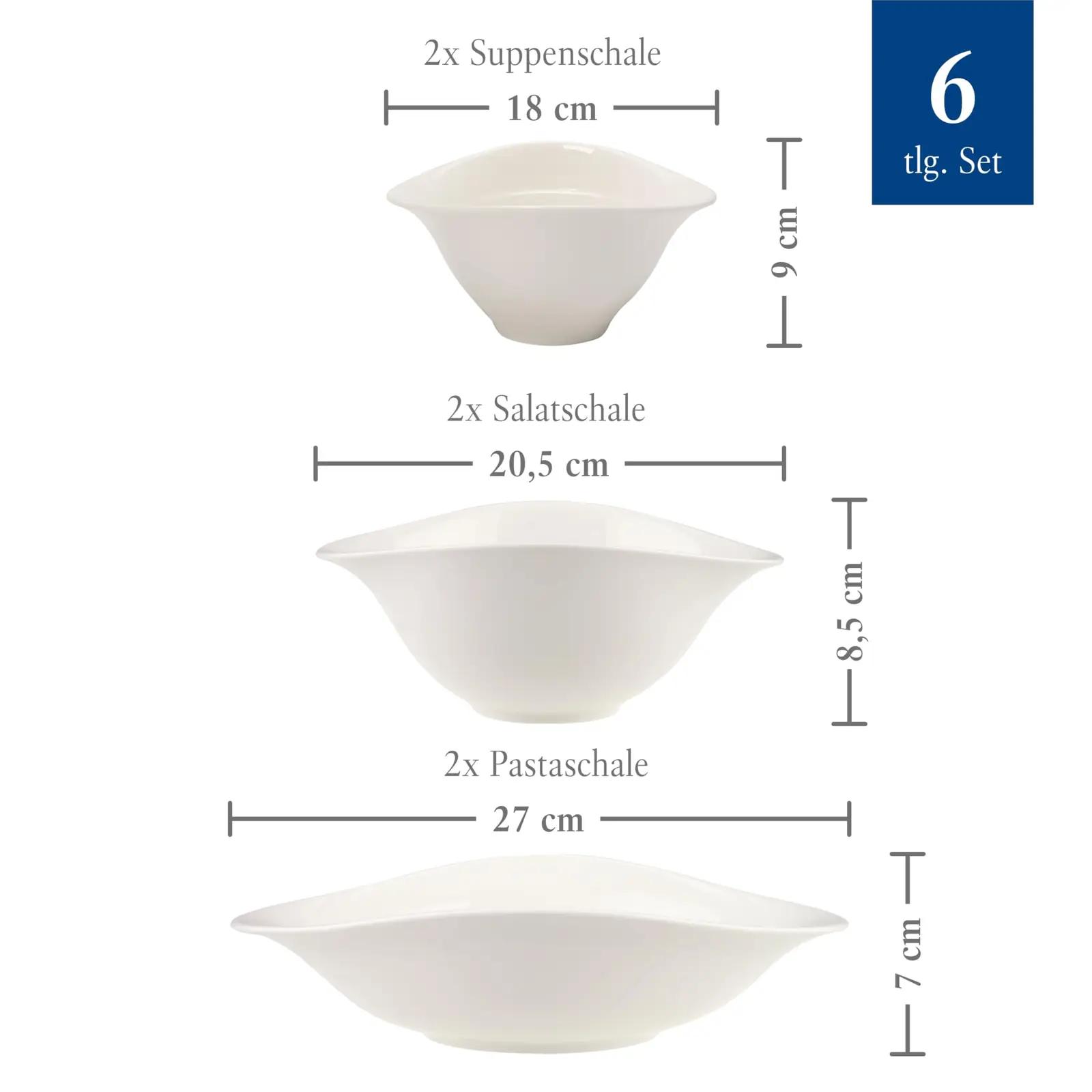Villeroy & Boch premium portselanist kolmesõelne kausikomplekt – kasutusnäide