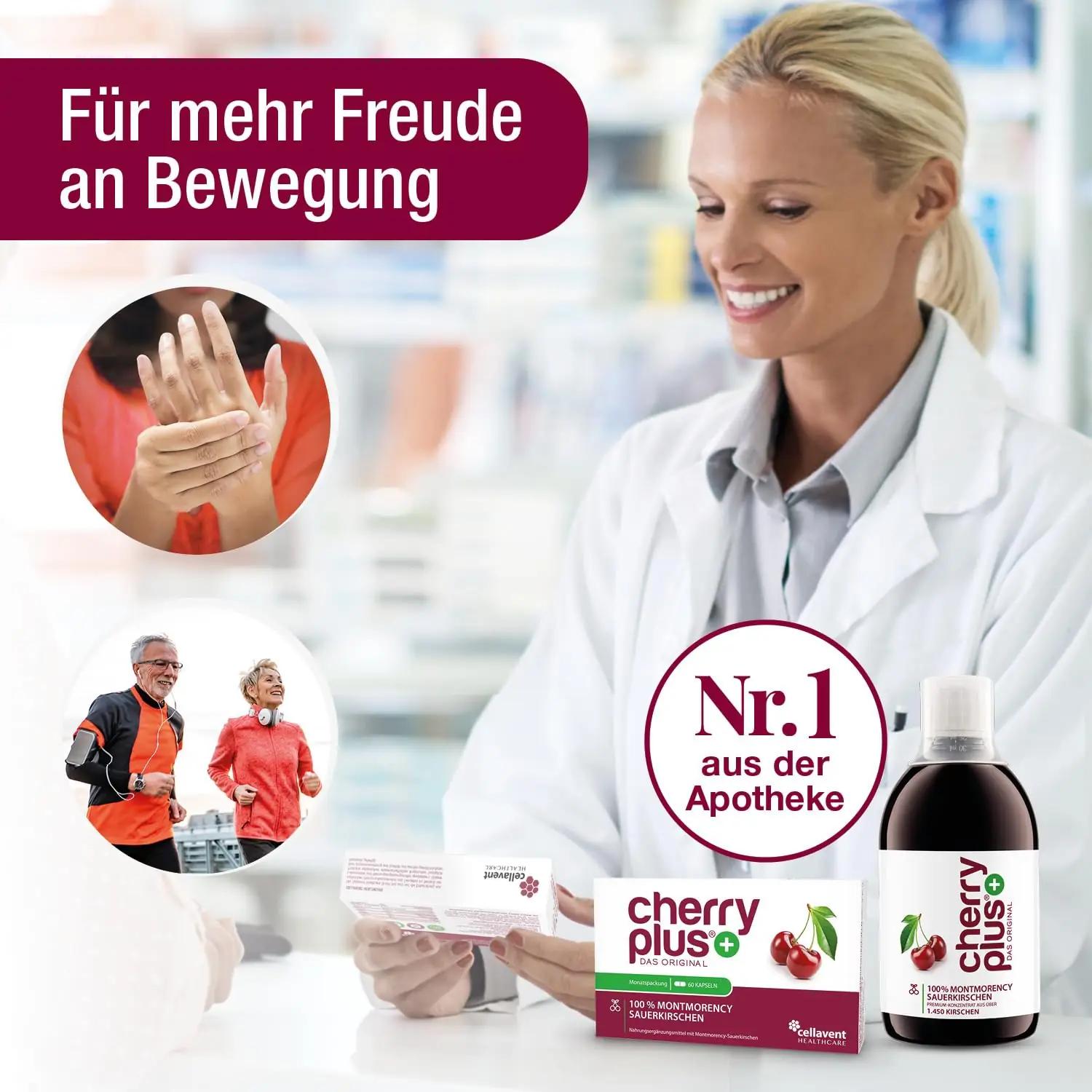 Cherry Plus-Das Original kirsiekstrakt kapslid – detailne vaade
