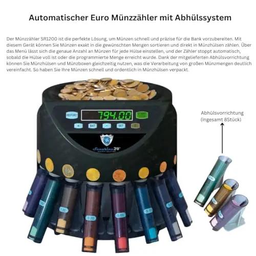 Securina24 automaatne mündiloendur SR-1200 — täpne ja vastupidav – detailne vaade