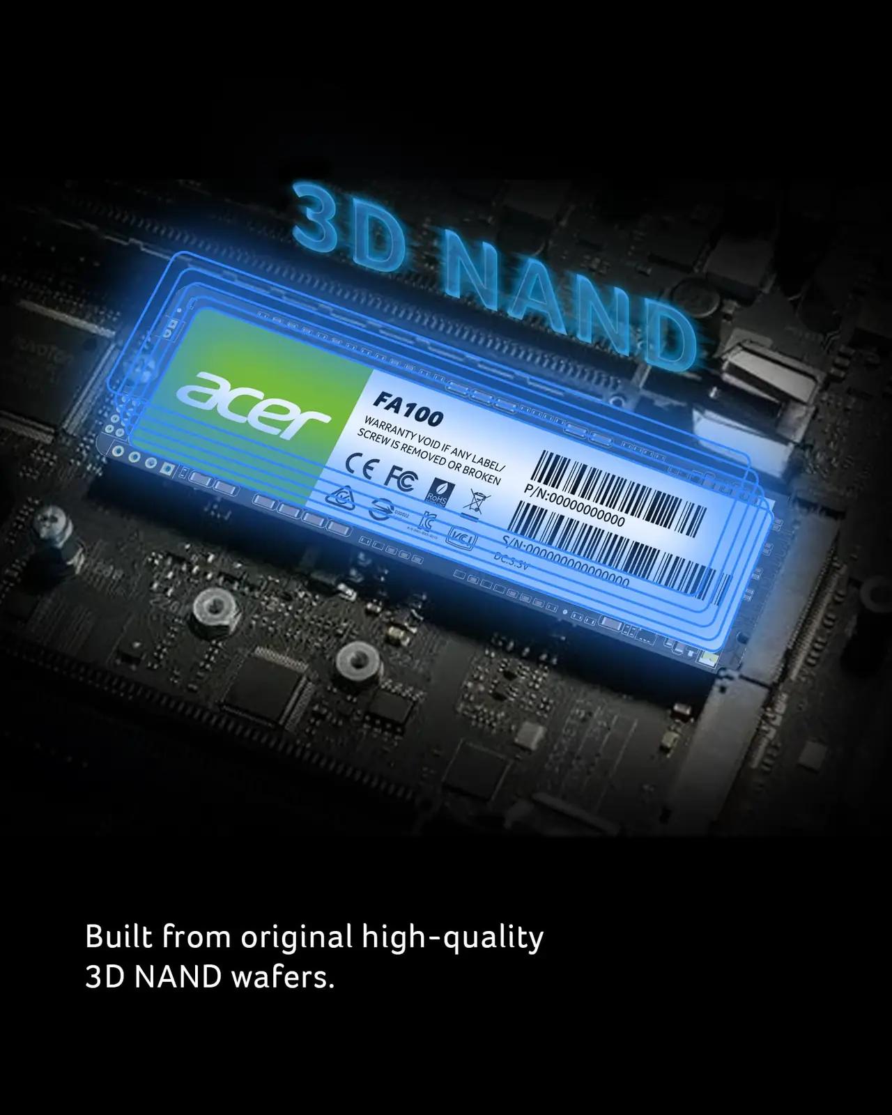 acer FA100 ssd – detailne lähivaade