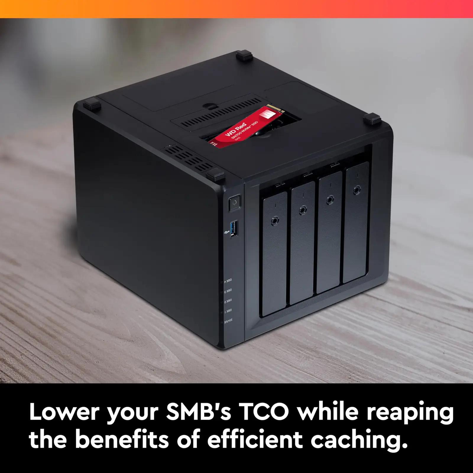 Western Digital WD Red — kiire 1TB NVMe SSD NAS‑kasutuseks – pakend ja tarvikud
