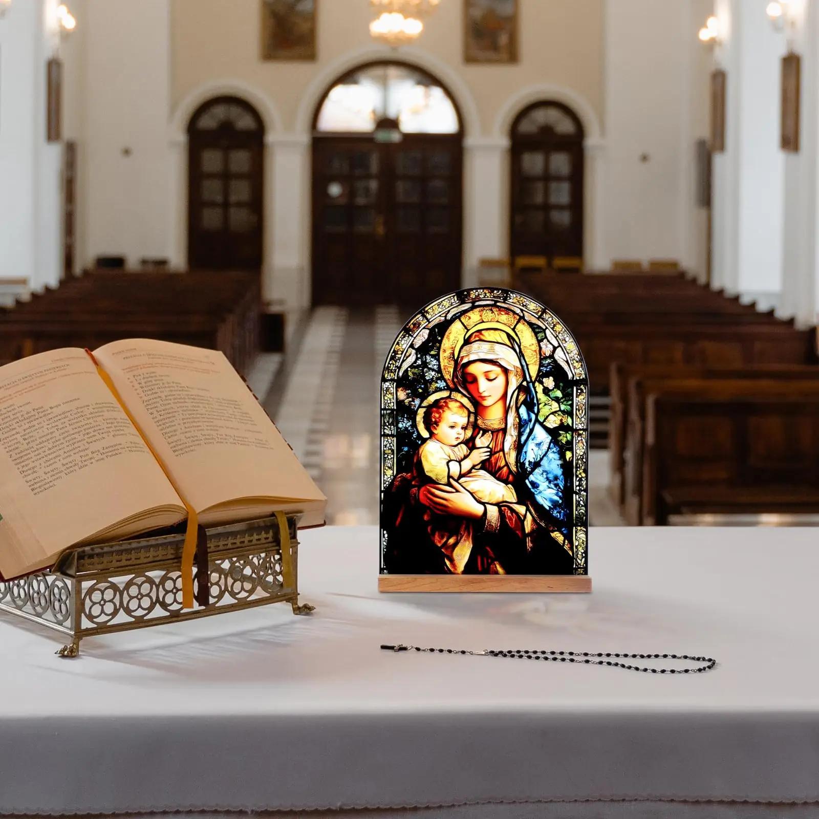 KMIMO akrüül-Maria ikoon 21,5 cm – altarikaunistus ja kingitus – pilt 7