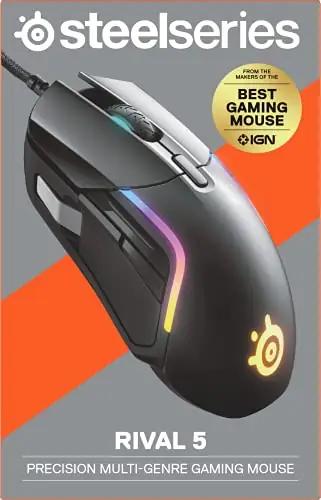 SteelSeries kerge mänguhiir Rival 5 — täpne ja ergonoomiline – pilt 13