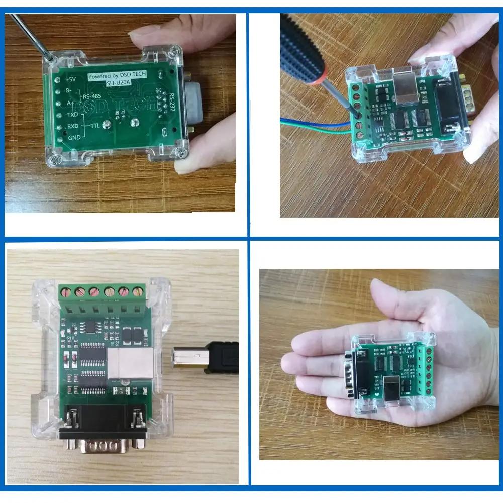 DSD TECH valge 3-in-1 adapter: USB→RS232/TTL/RS485 – pilt 6