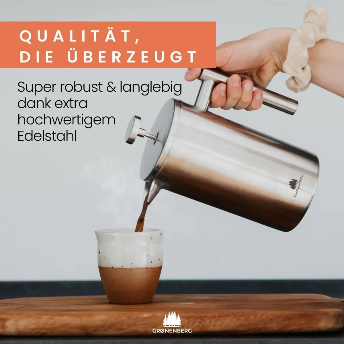 Groenenberg roostevaba French Press termo koos soojahoiuga – pilt 6