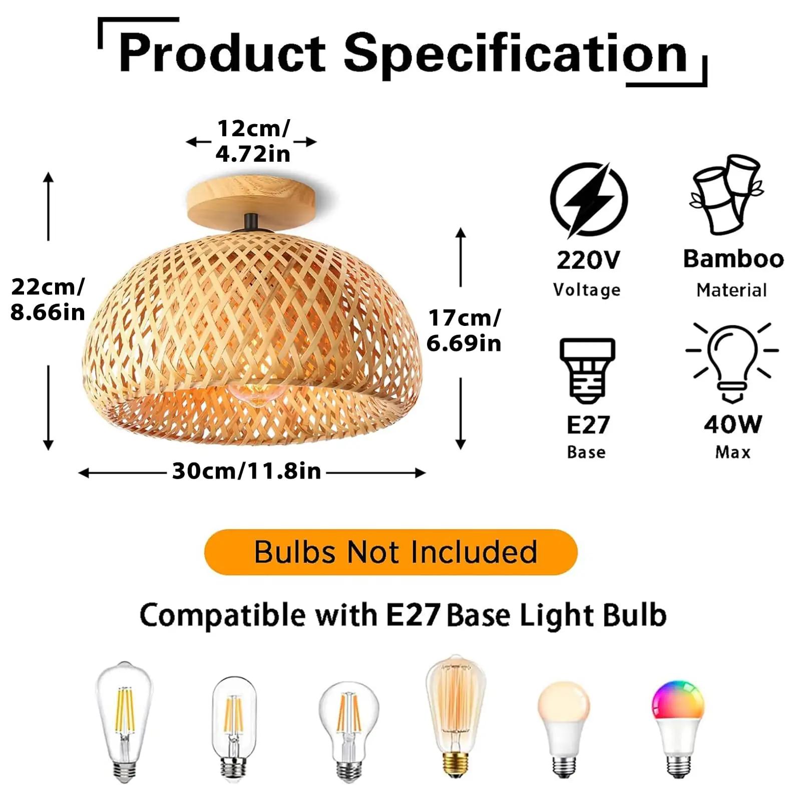 Schindora bambusest laelamp — looduslik Boho valgus magamistuppa – lisavaade