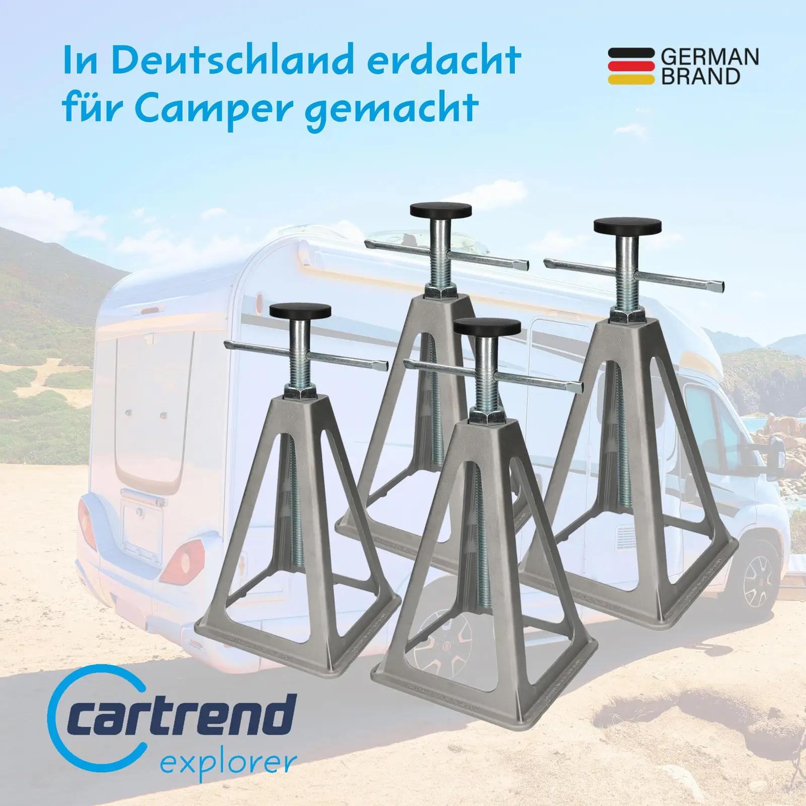 cartrend alumiiniumist tugiplokid – stabiilne matkaabi 4-osaline – detailne vaade