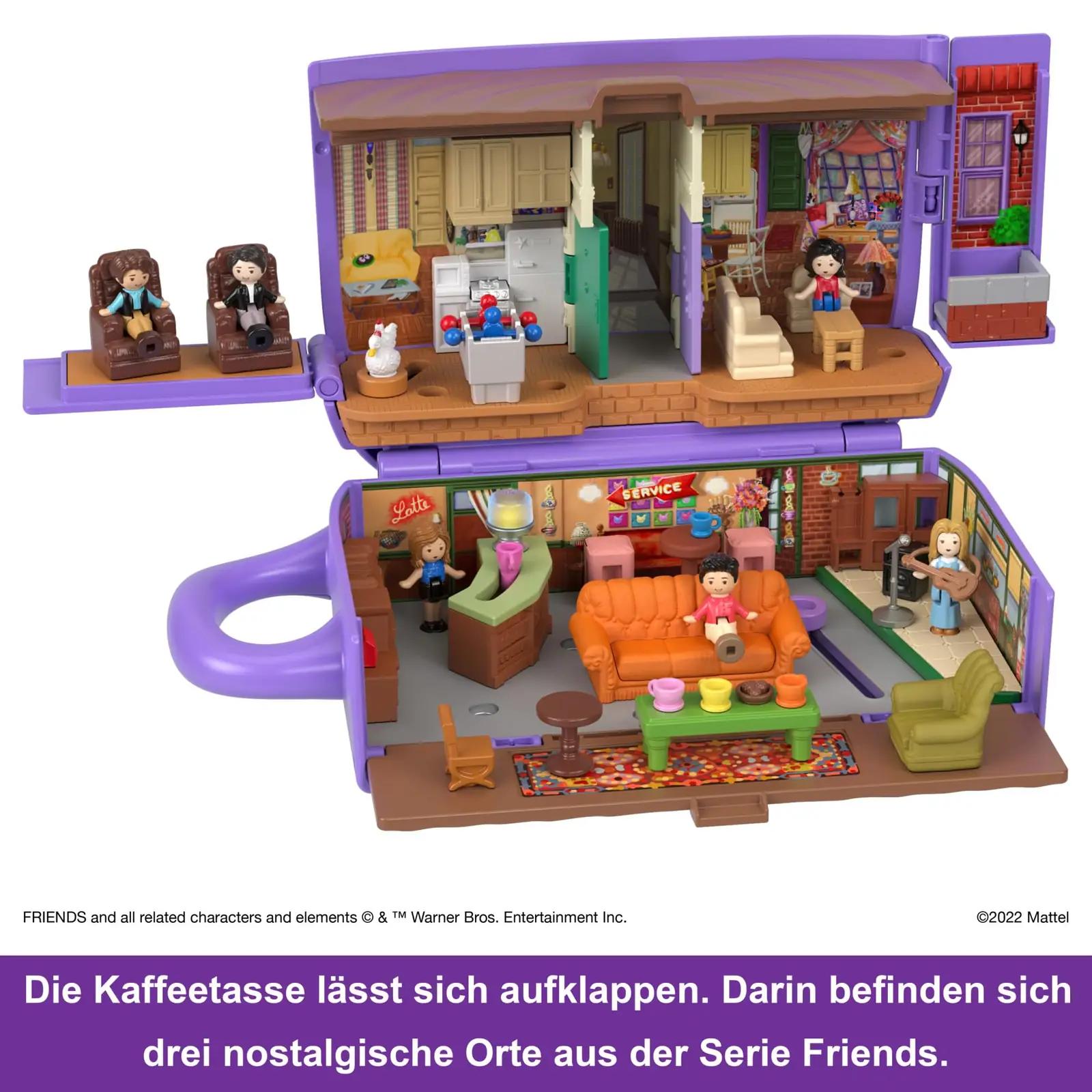 Polly Pocket kollektsiooni_karp — Central Perk mängukomplekt – pakend ja tarvikud