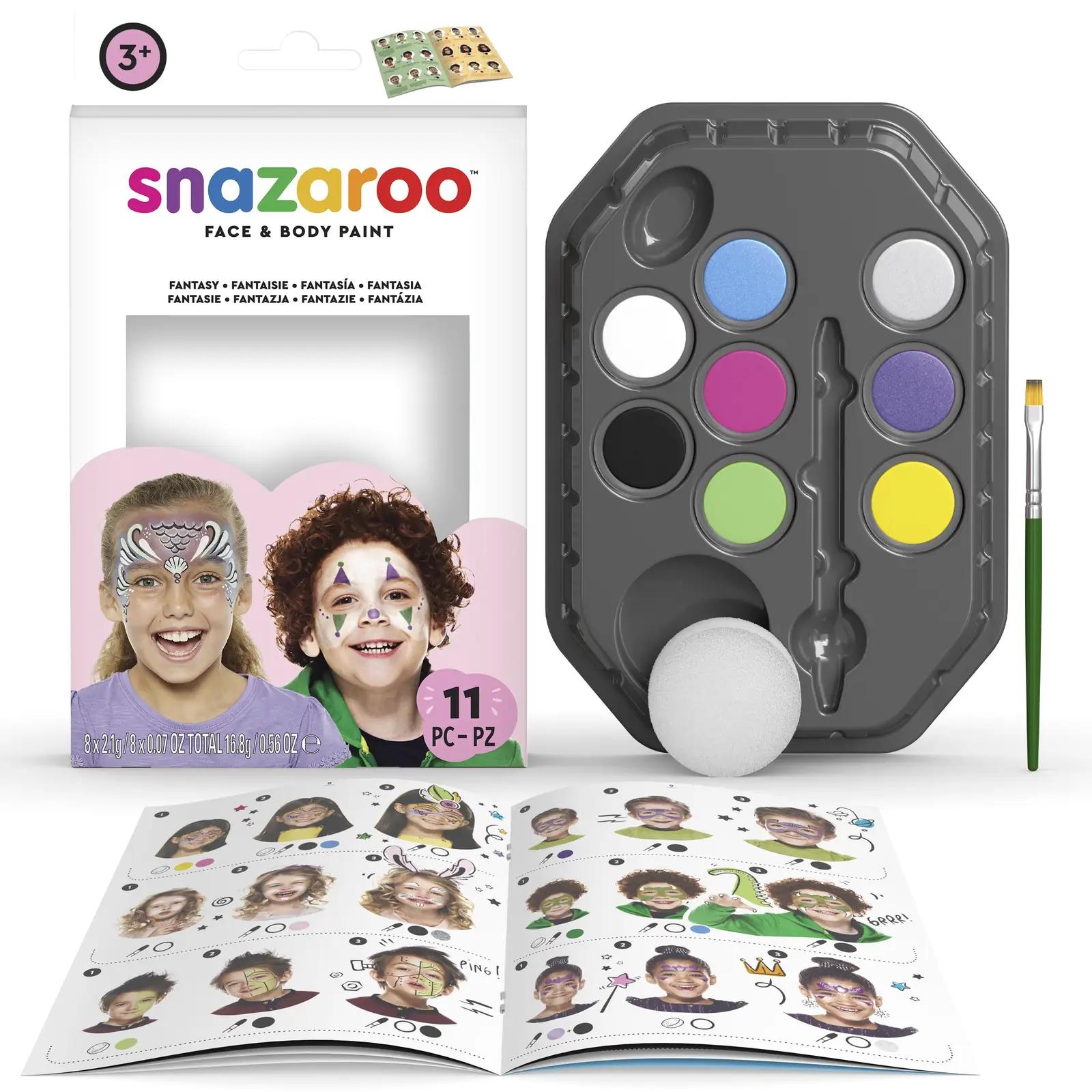 Snazaroo värviline näomaalingukomplekt — õrn ja pestav kingitus