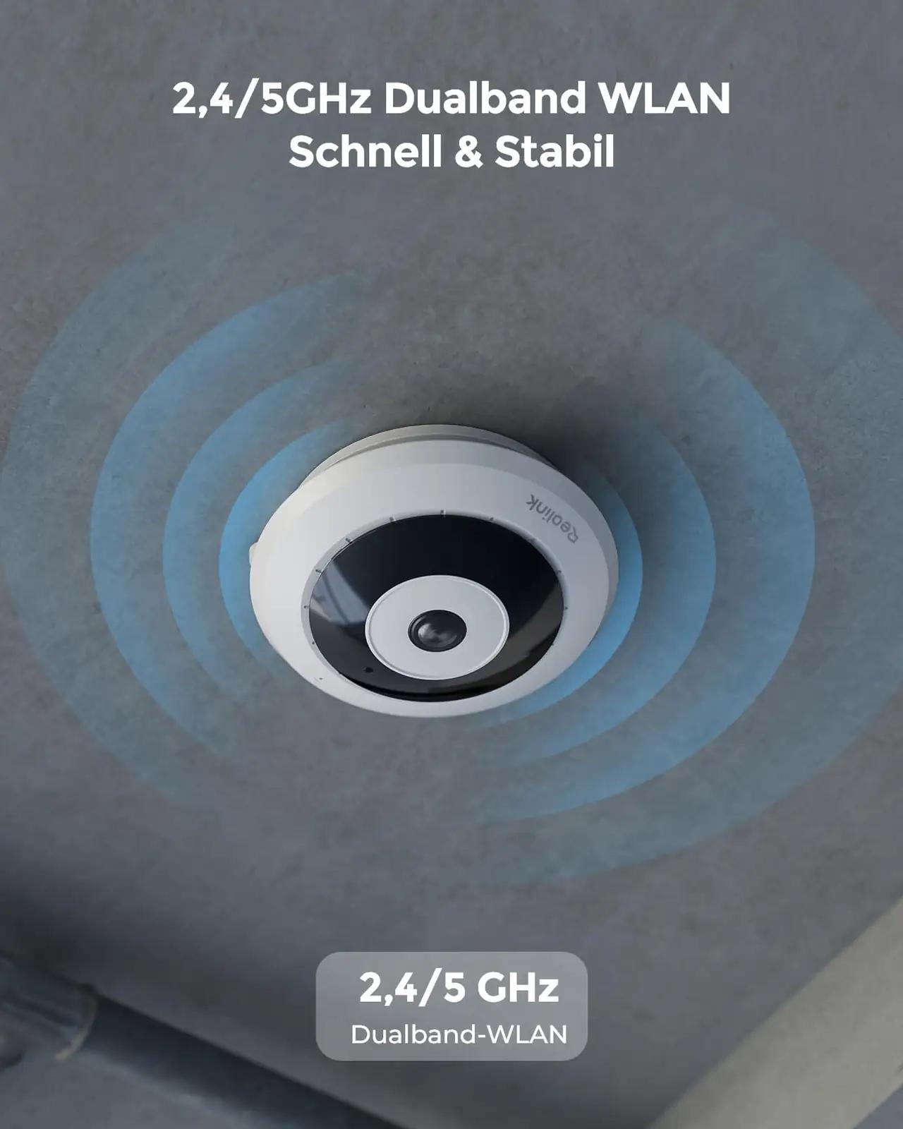 Reolink valge sise‑kaamera 6MP fisheye 360° panoraam – lisavaade