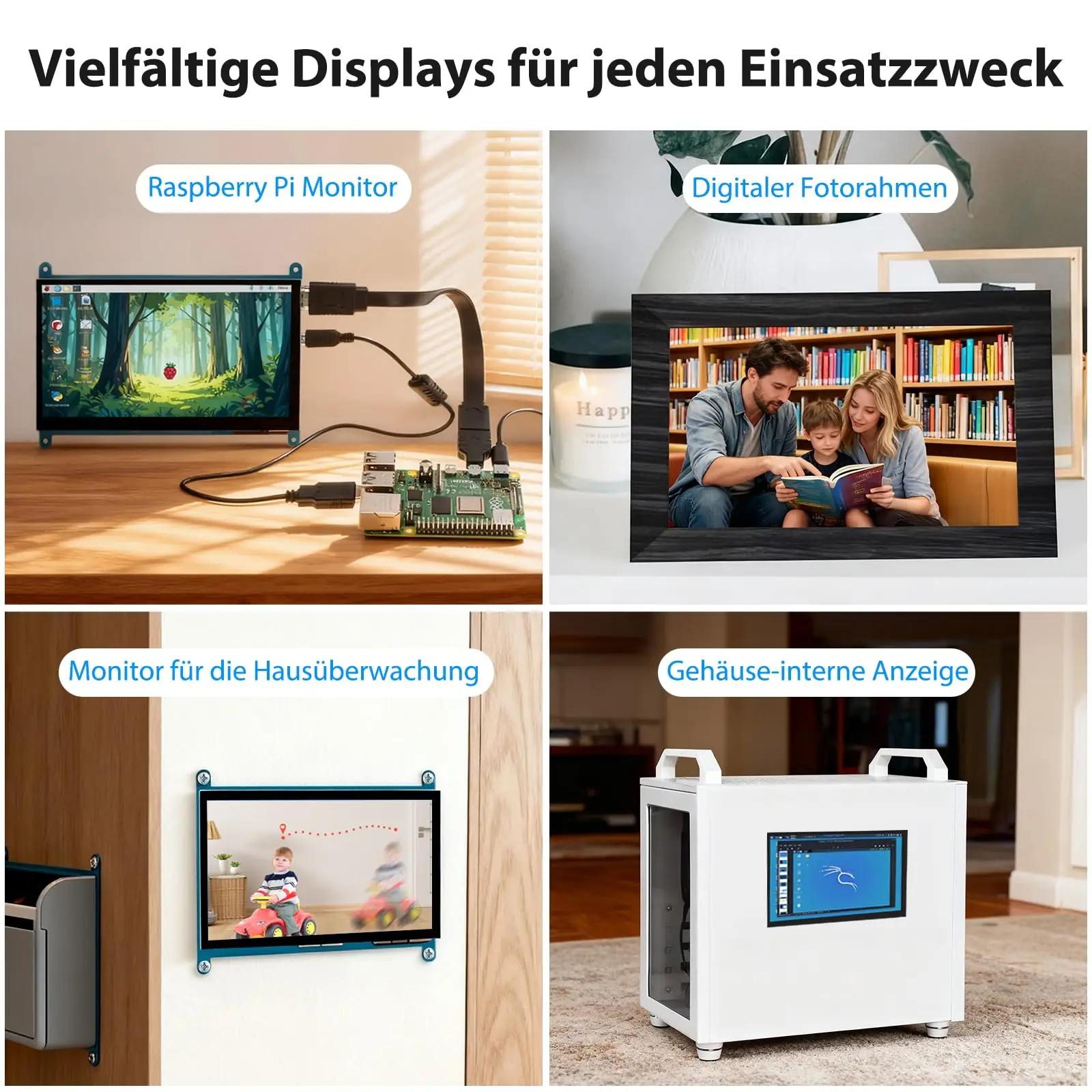ELECROW 7-tolline HD puuteekraan Raspberry Pi ja DIY projektidele – pakend ja tarvikud