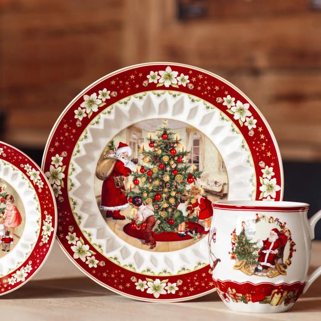 Villeroy & Boch porzellanist jõuluroheline suur kauss kingituseks – pilt 6