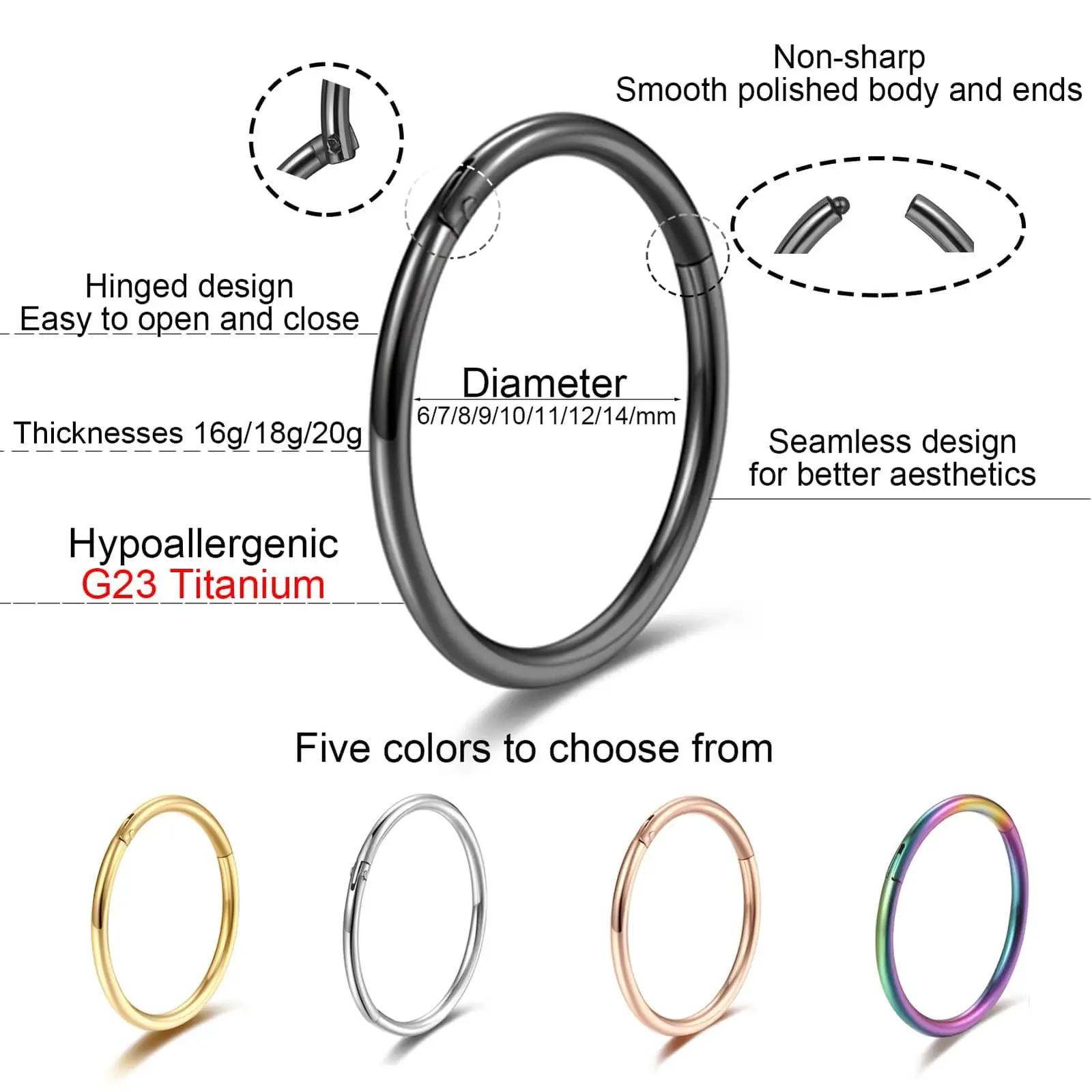 Lantine 2ELAS216RG-0.8-7mm piercingud – detailne lähivaade