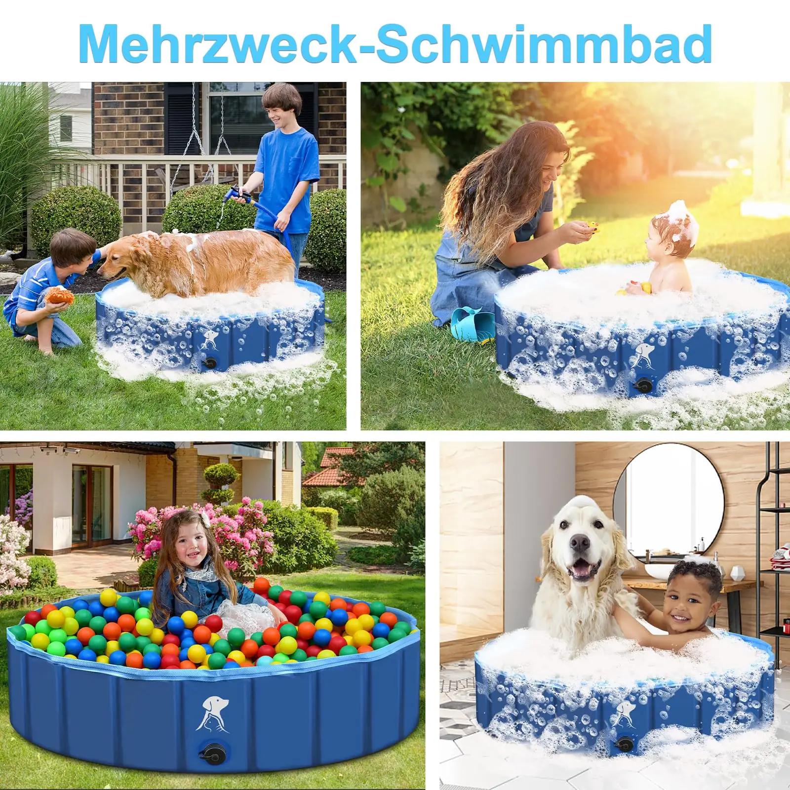 Fwiull PVC kokkupandav koertebassein 160×30 cm — tugev ja – pilt 7