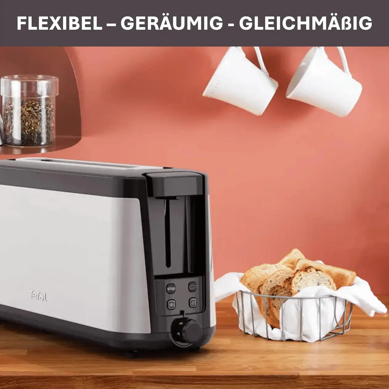 Tefal roostevaba röstmik koos laia pesaga – stiilne ja võimas – pakend ja tarvikud