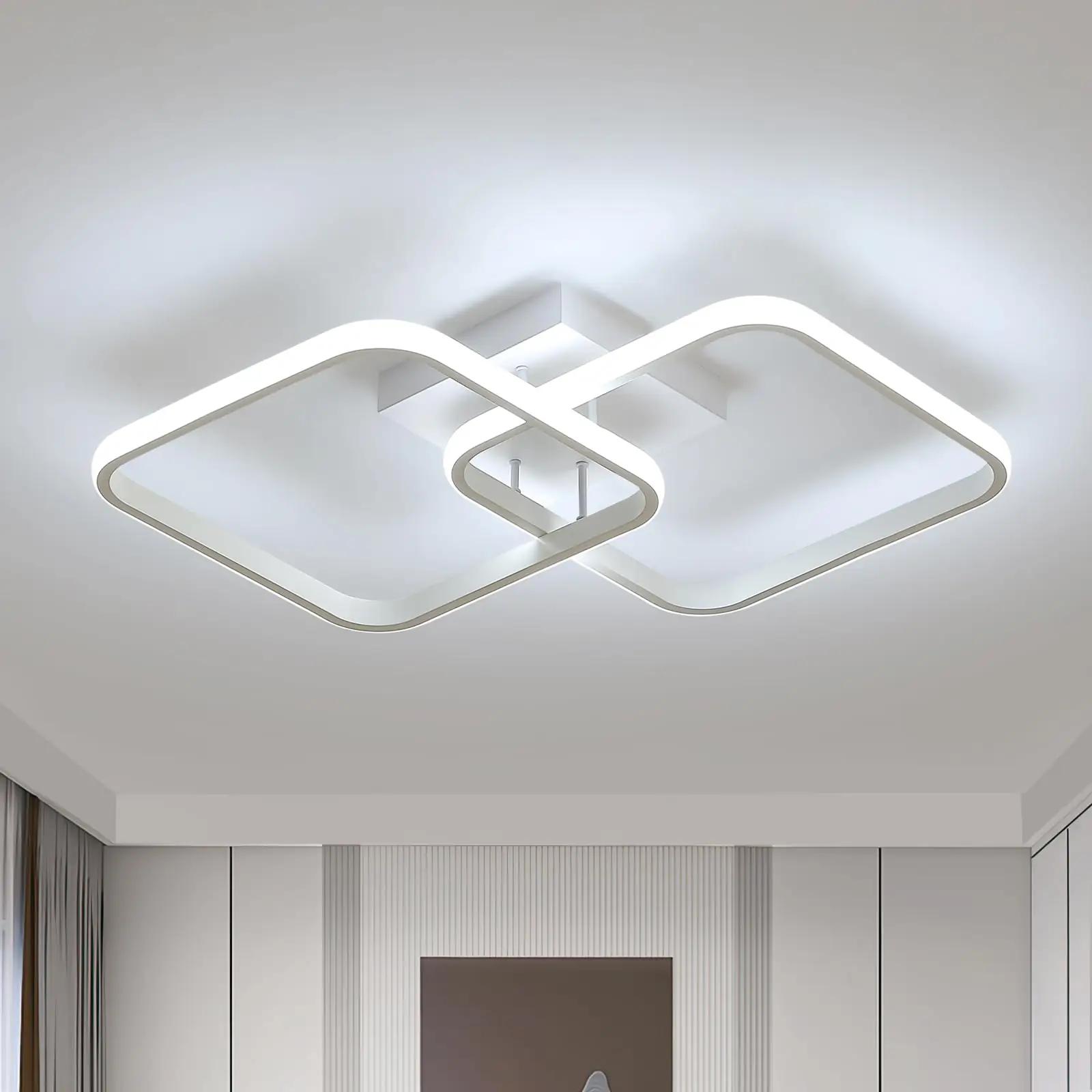 Osairous valge akrüül lakke lamp — modernne 42W jahe valgus