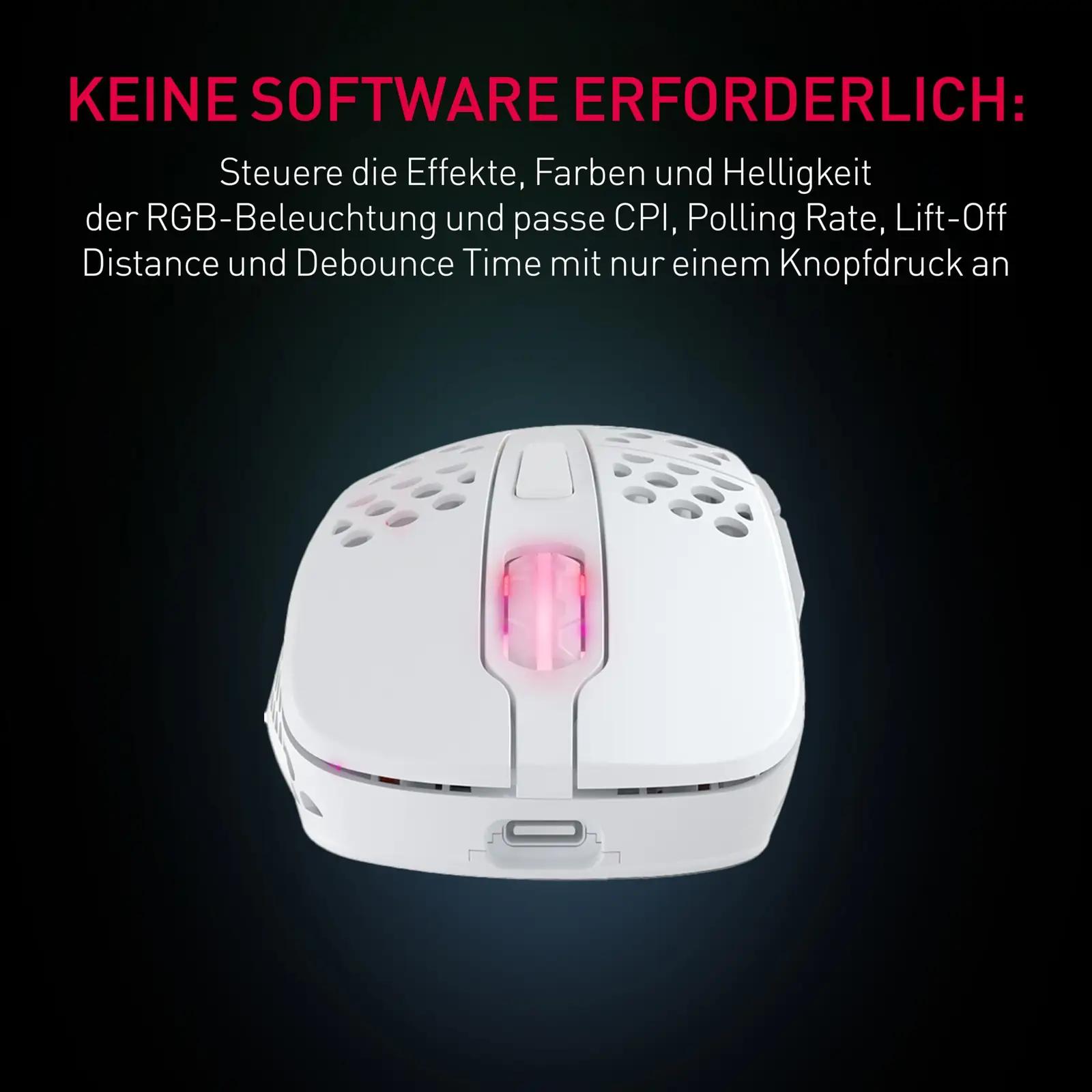 Xtrfy kerge mänguhiir M4W-RGB-WHITE — täpne ja ergonoomiline – pilt 7